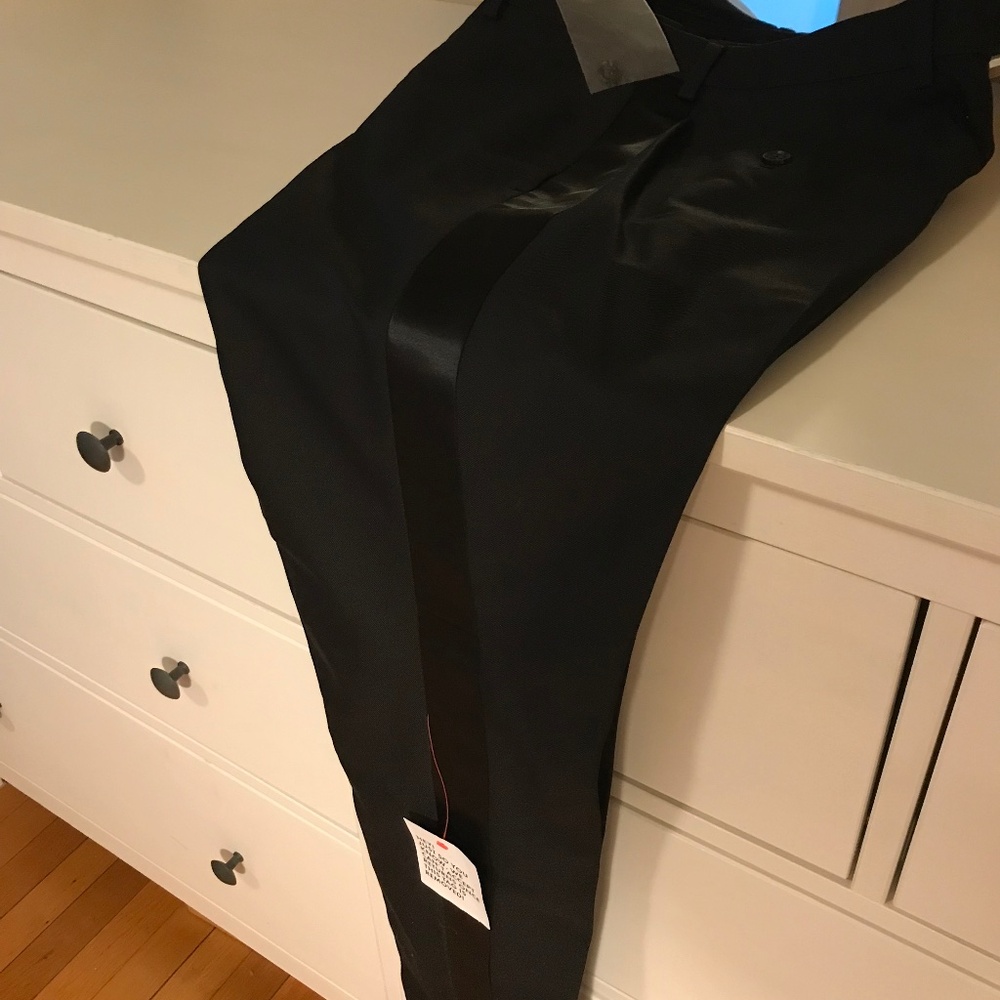 Topman slim tux suit pants in black size W32R